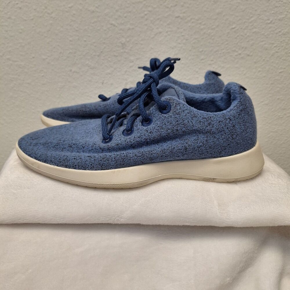 Allbirds Wool Runner Mizzle Running Shoes Lace Up Blue Women's Size US 9